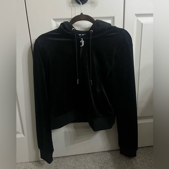 Other Juicy Couture Black Velvet Tracksuit Top And Bottom Poshmark